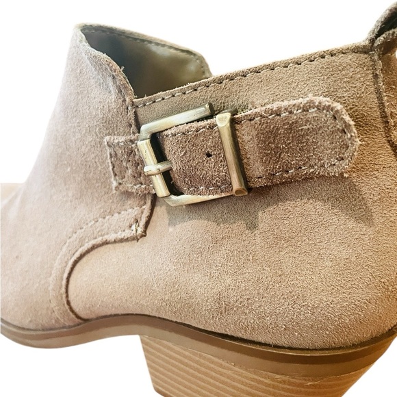 Sonoma suede leather booties ankle boots zip 2” block heel SZ 6.5 taupe beige - Picture 8 of 10